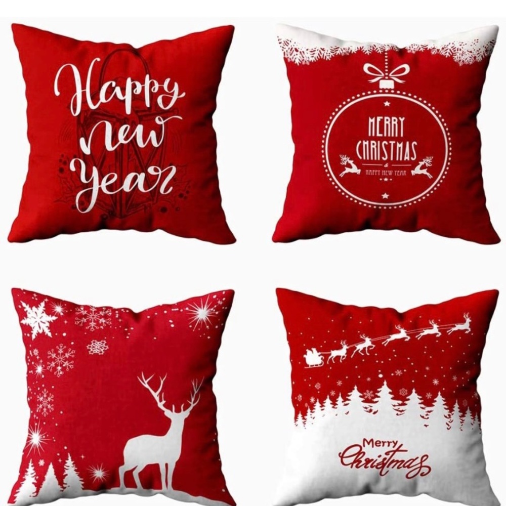 Christmas pillow covers set of 4